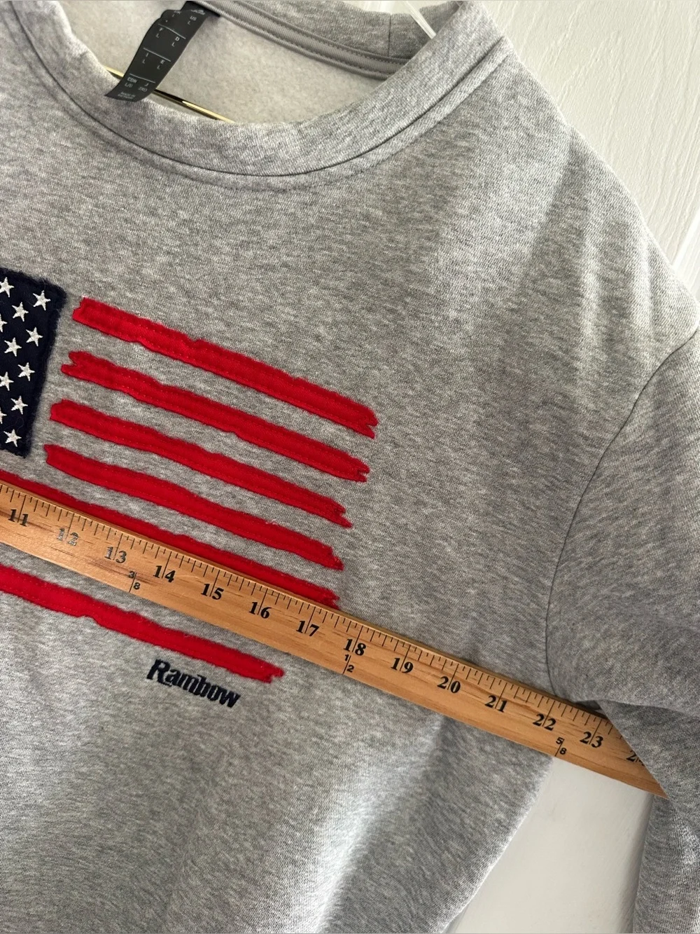 ADIDAS Large Americana 250th Anniversary USA Flag Gray Crewneck Sweatshirt Sport